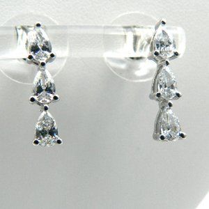 J. Francis Swarovski Zirconia Drop Earrings NWOT